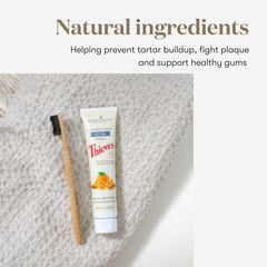 Side view of toothpaste tube packaging