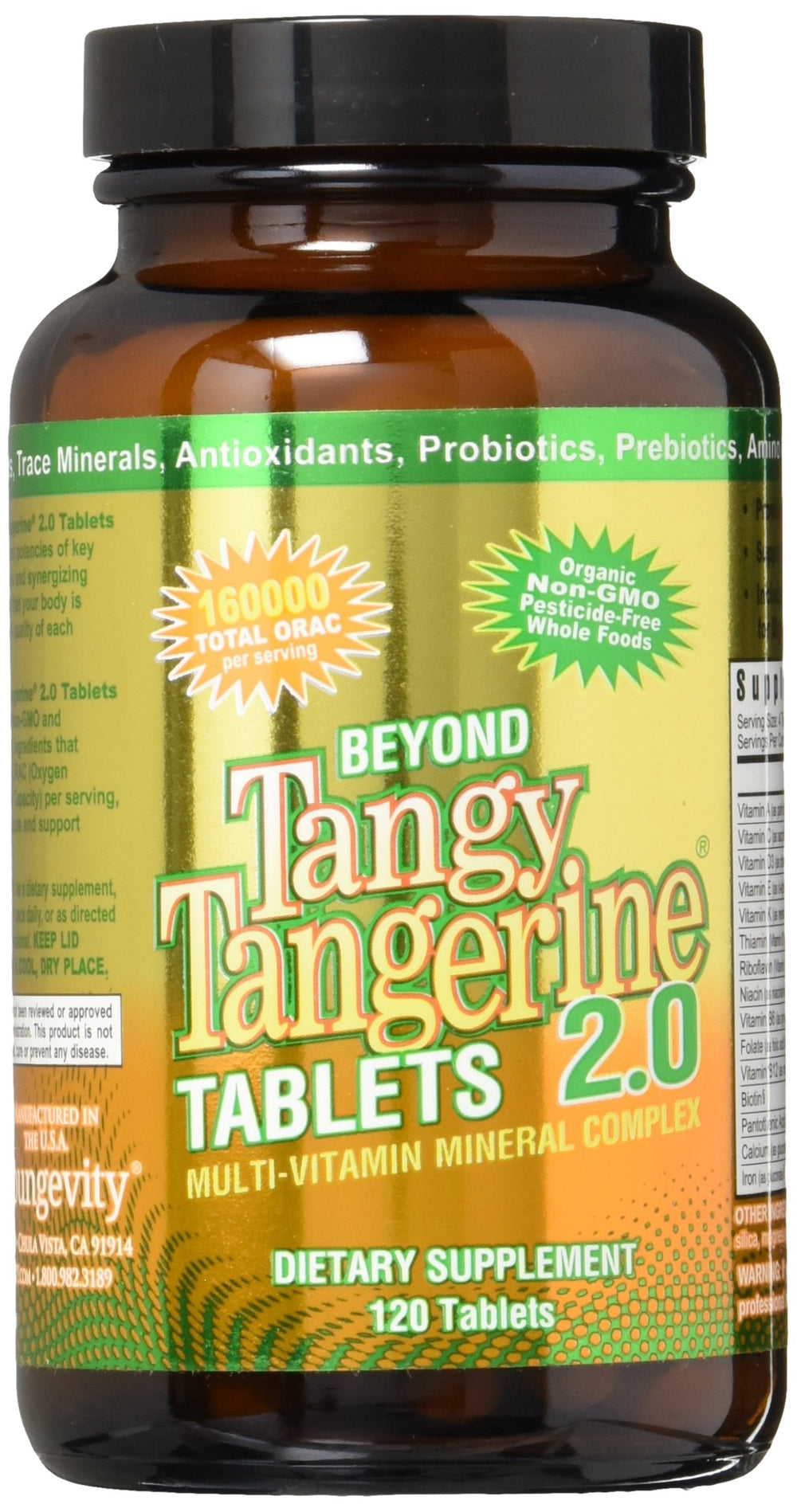 Ingredients chart showing prebiotics probiotics amino acids and enzymes