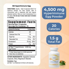 Close-up of a single i26 Hyperimmune Egg Capsule