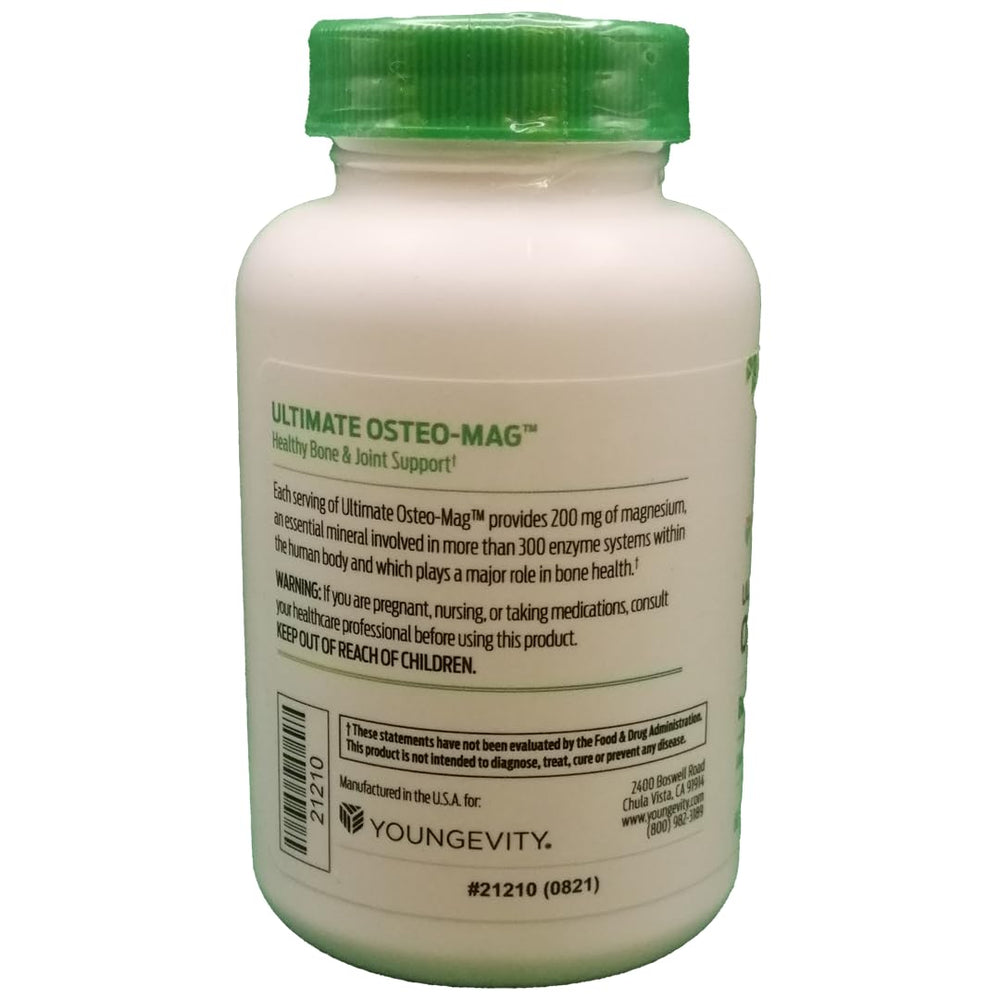 Supplement facts panel for Ultimate Osteo-Mag