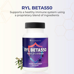 Close-up of Beta-1,3/1,6-Glucan label on Youngevity RYL Beta550