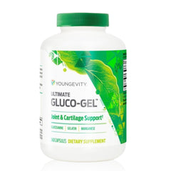 Youngevity Ultimate Gluco-Gel bottle for daily joint support and mobility.