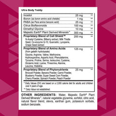Close-up of the product label for Youngevity Ultra Body Toddy