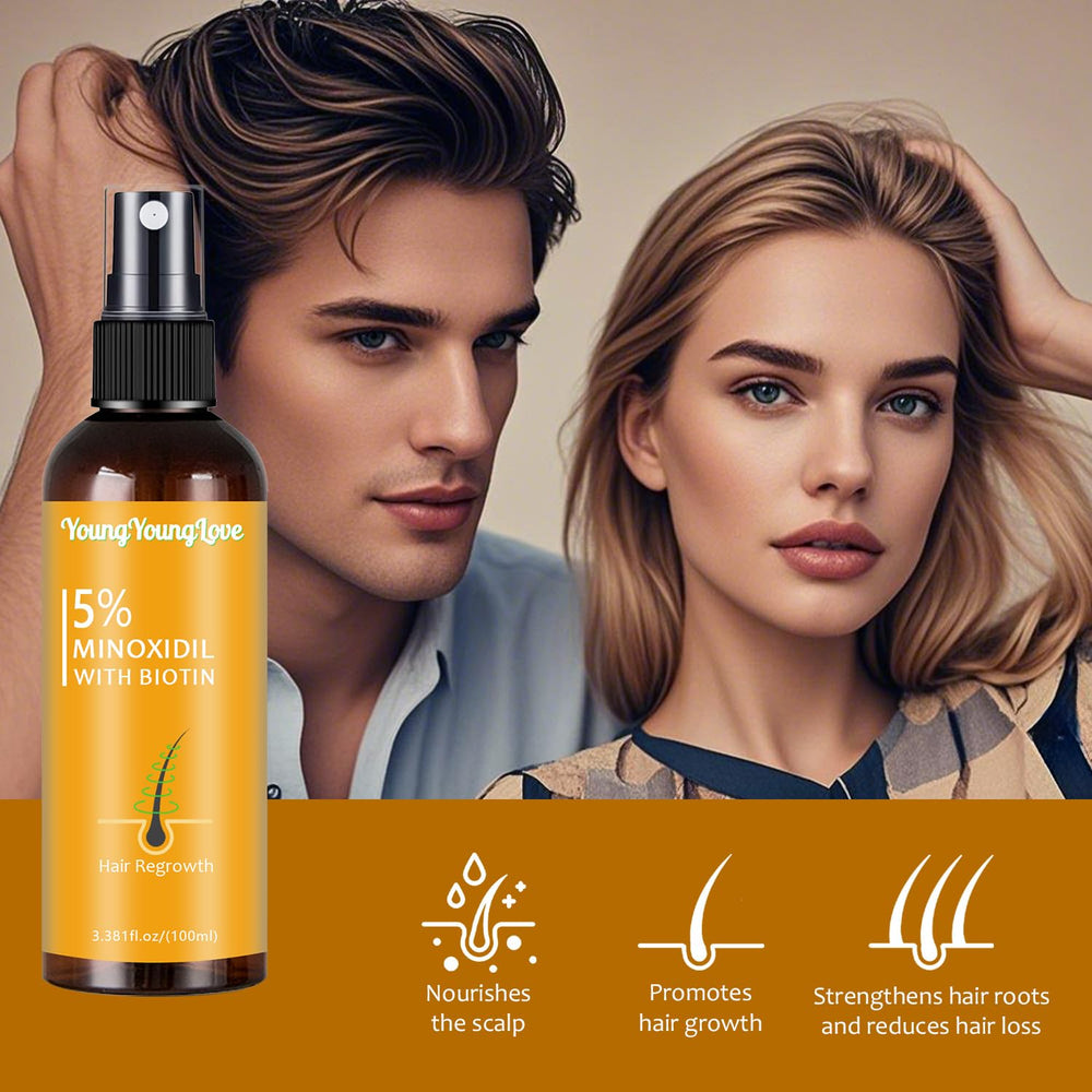 YoungGlove minoxidil biotin scalp application on thinning areas