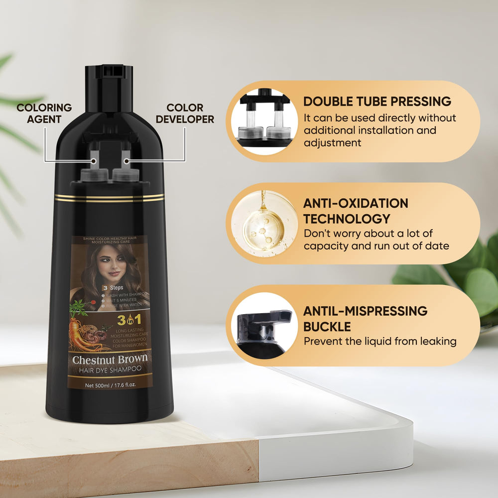 Youpiel Hair Dye Shampoo safe-on-skin and hair emphasizes gentle formula.