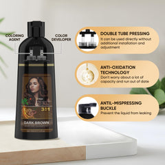 Effective white-hair coverage while protecting scalp and hair surface