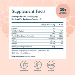 Close-up of hydrolyzed collagen powder texture