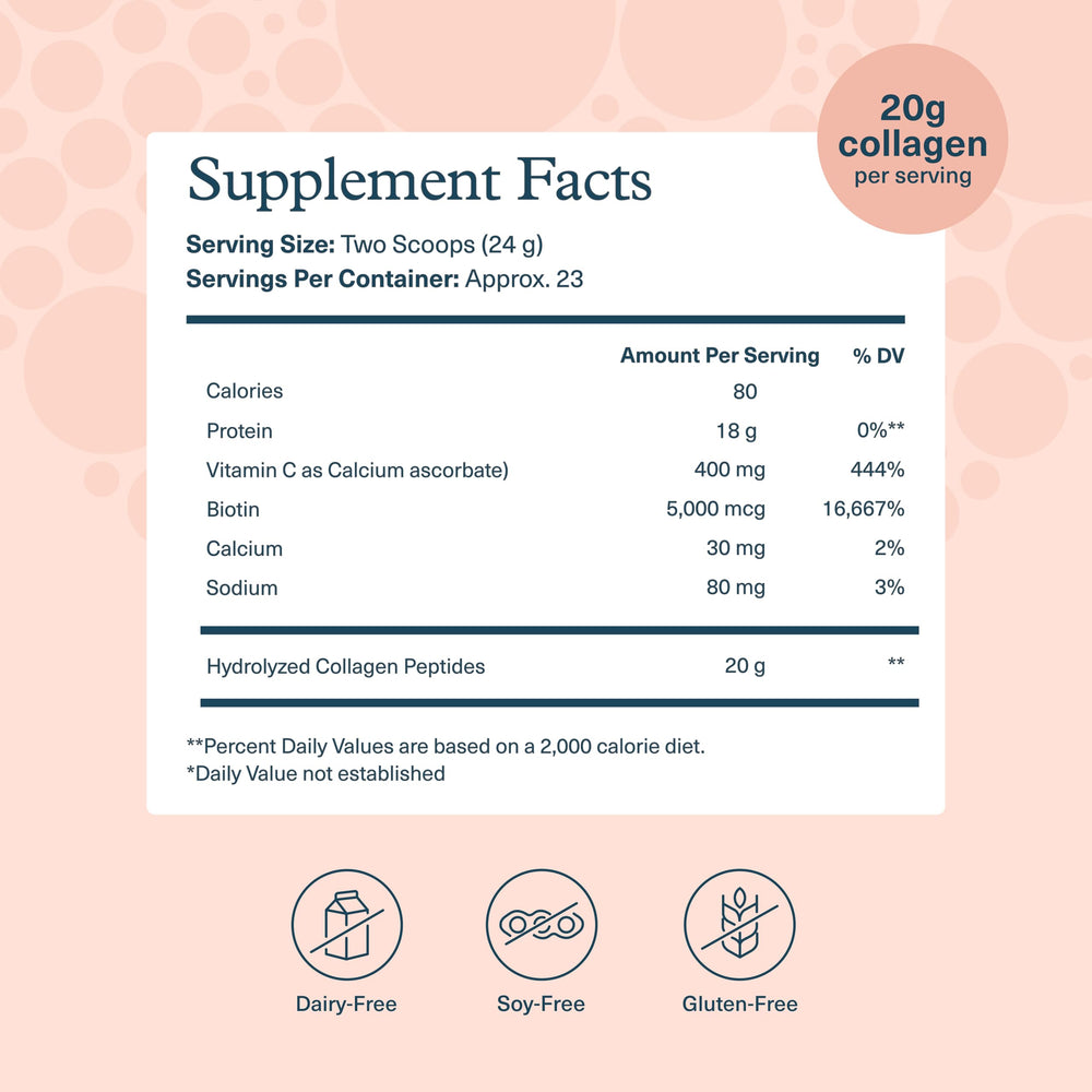 Youtheory Collagen Powder Vanilla 20 oz label close-up