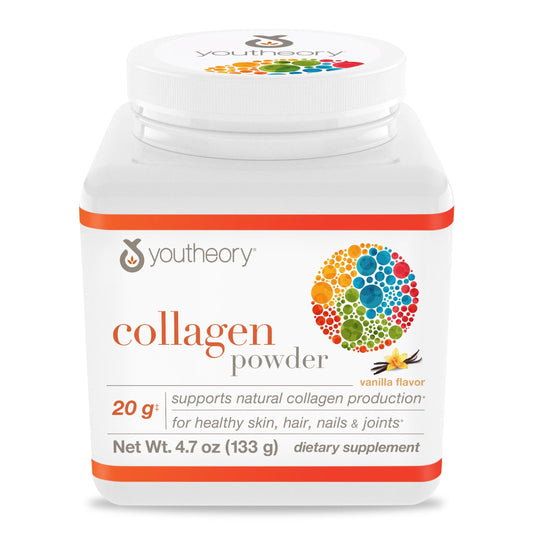 Youtheory Collagen Powder Vanilla 4.7 oz bottle
