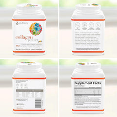 Youtheory Collagen Powder Vanilla bottle on countertop
