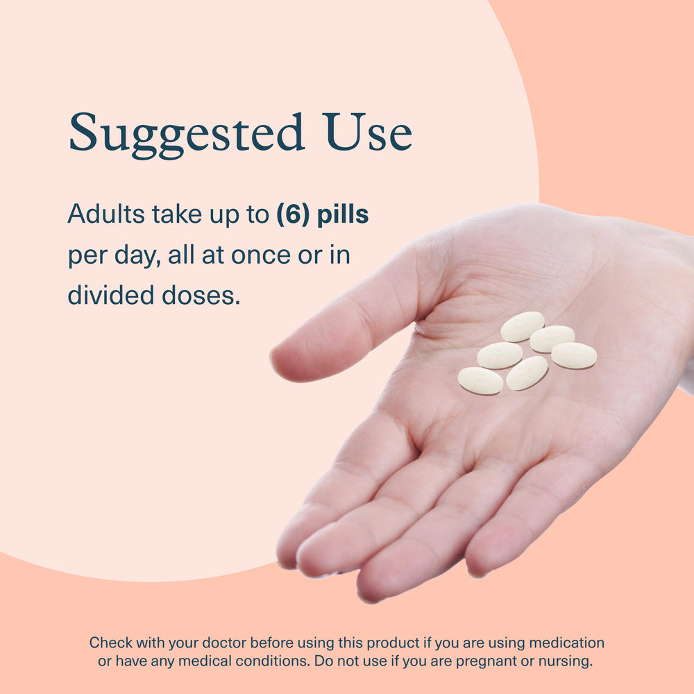 Close-up of Youtheory collagen tablets