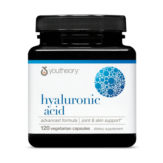 Bottle of Youtheory Hyaluronic Acid Advanced Formula