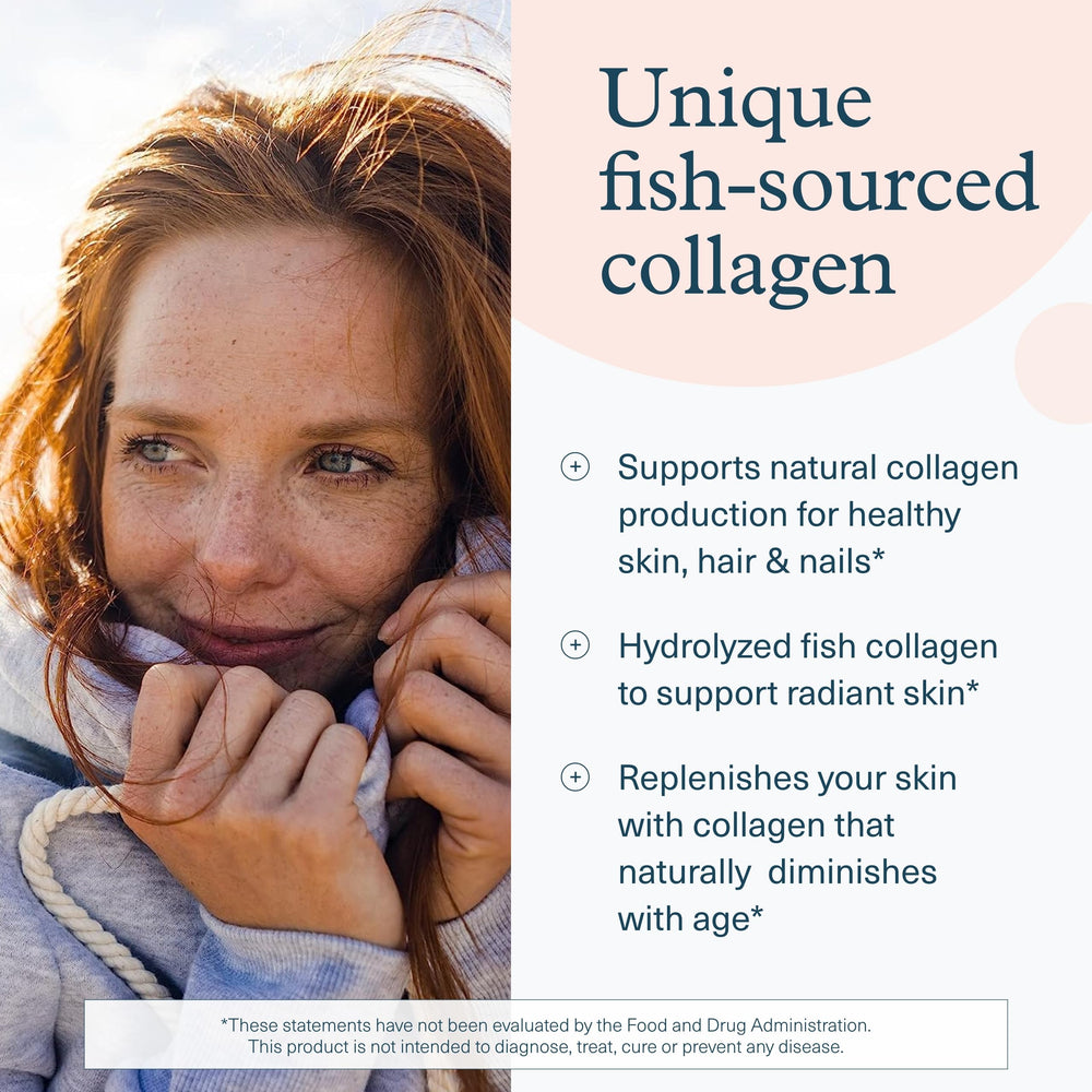 Close-up of hydrolyzed collagen capsules/tablets