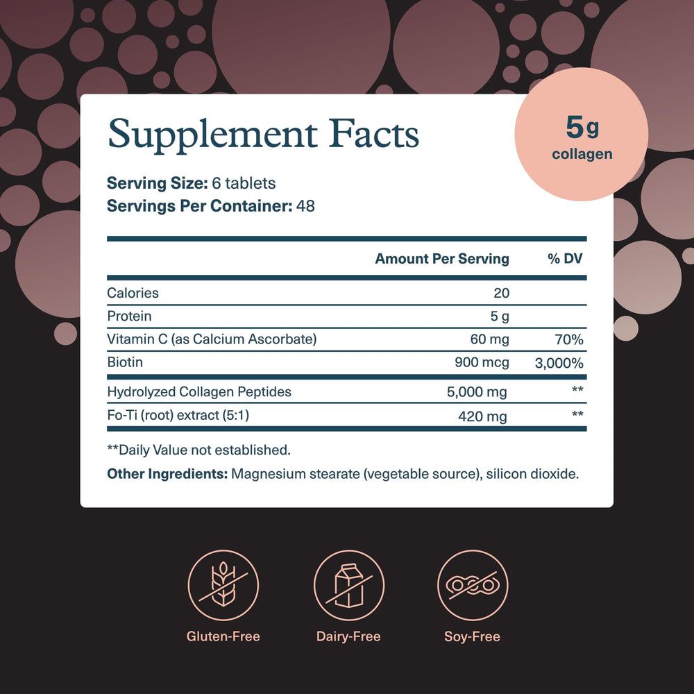 Close-up of hydrolyzed collagen peptides