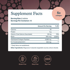 Close-up of hydrolyzed collagen peptides