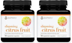 Bottle of Youtheory Slimming Citrus Fruit with 2 x 60 vegan capsules