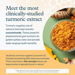 Supplement facts panel highlighting curcuminoids