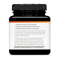 Lifestyle shot of Youtheory Turmeric supplement on a clean surface