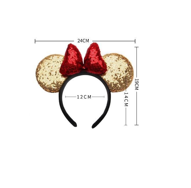 YOVECATHOU Mouse Deluxe bow-sequin adds festive charm for celebrations