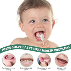Disposable baby toothbrush with protective case