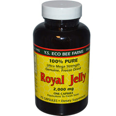 YS BEE Farms Royal Jelly 2000 mg bottle label