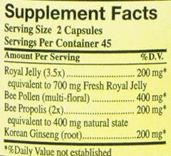 Packaging box and bottle for YS Organics Royal Jelly Bee Pollen Propolis Korean Ginseng