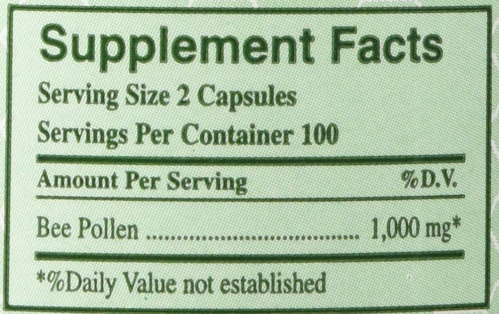 Nutrition highlights for YS Organics Bee Pollen 2-Pack