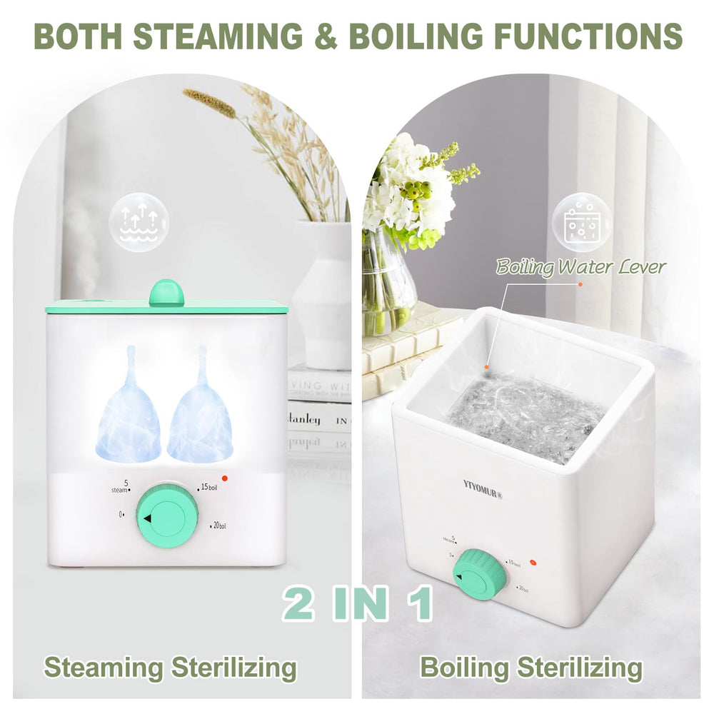 YTYOMUR cup steamer demonstrates quick-clean steam for reusable cups.