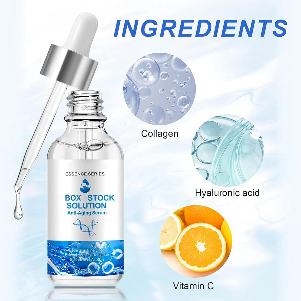 Yuanyuuo Box Face Serum texture on skin showing a smooth, hydrated finish