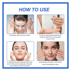 Yuanyuuo Box Face Serum on skin with a gentle tightening feel
