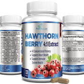 Bottle of YUMMYVITE Hawthorn Berry 4:1 extract capsules