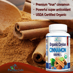 USDA Organic certification emblem for Cinnamon supplement