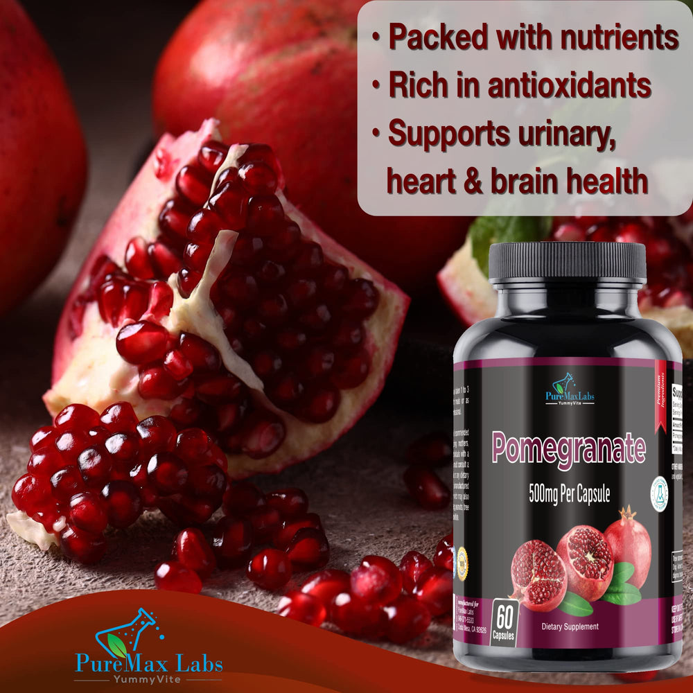 Graphic showing antioxidants punicalagins, anthocyanins, ellagitannins and key nutrients