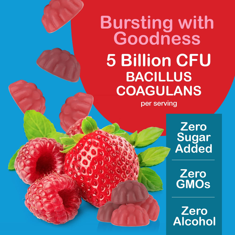 Label highlighting 2.5B CFU Bacillus Coagulans