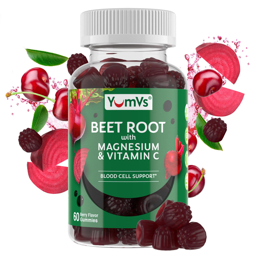 YumVs Beet Root Gummies Berry bottle 60-count