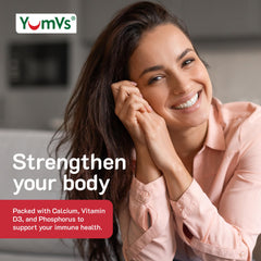 Gluten-free, non-GMO badge on YumVs gummies packaging