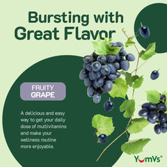 Nutrition facts panel for YUM-V'S Iron Gummies