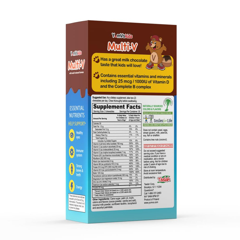 Allergen information for YUM-V'S Kids Multivitamin Chocolate Bears
