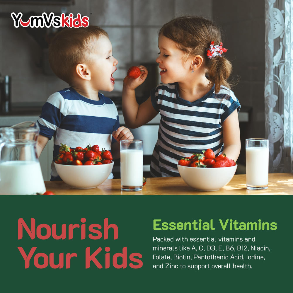 Kosher and halal certified YumVs Kids Multivitamin Gummies