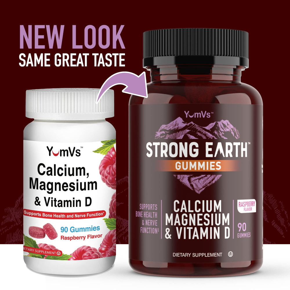 Raspberry flavored calcium magnesium vitamin D3 gummies