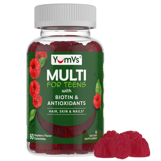 YumVs Teen Multivitamin Gummies Raspberry bottle - 60 count