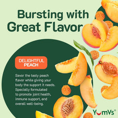 Gummies showing turmeric, ginger, and black pepper (piperine) components