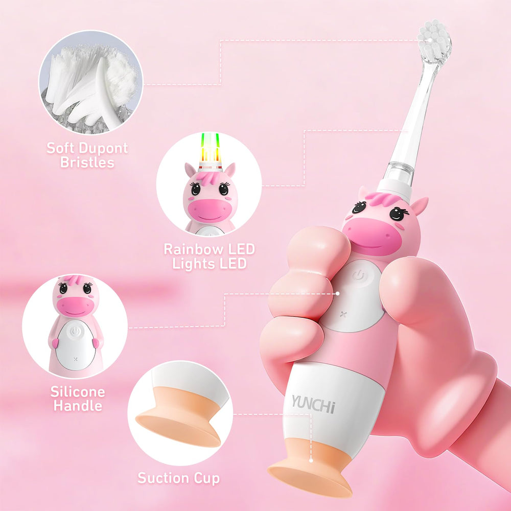 Product contents: toothbrush, 4 replacement heads, bristle cover, mounting bracket, manual