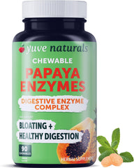Bottle of Yuve Naturals Chewable Papaya Enzymes 90ct