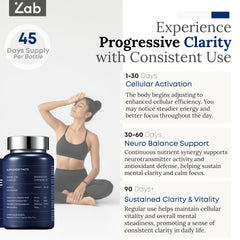 Lifestyle image emphasizing focus and cognitive clarity with blue tones