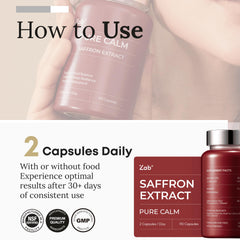 Image showing daily use of ZAB Saffron Supplements