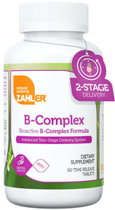 Zahler B-Complex vitamins bottle for women and men (60 tablets)