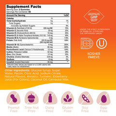 Made in the USA label for Zahler Chapter One multivitamin gummies