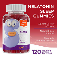 Close-up of fruit-flavored melatonin gummies