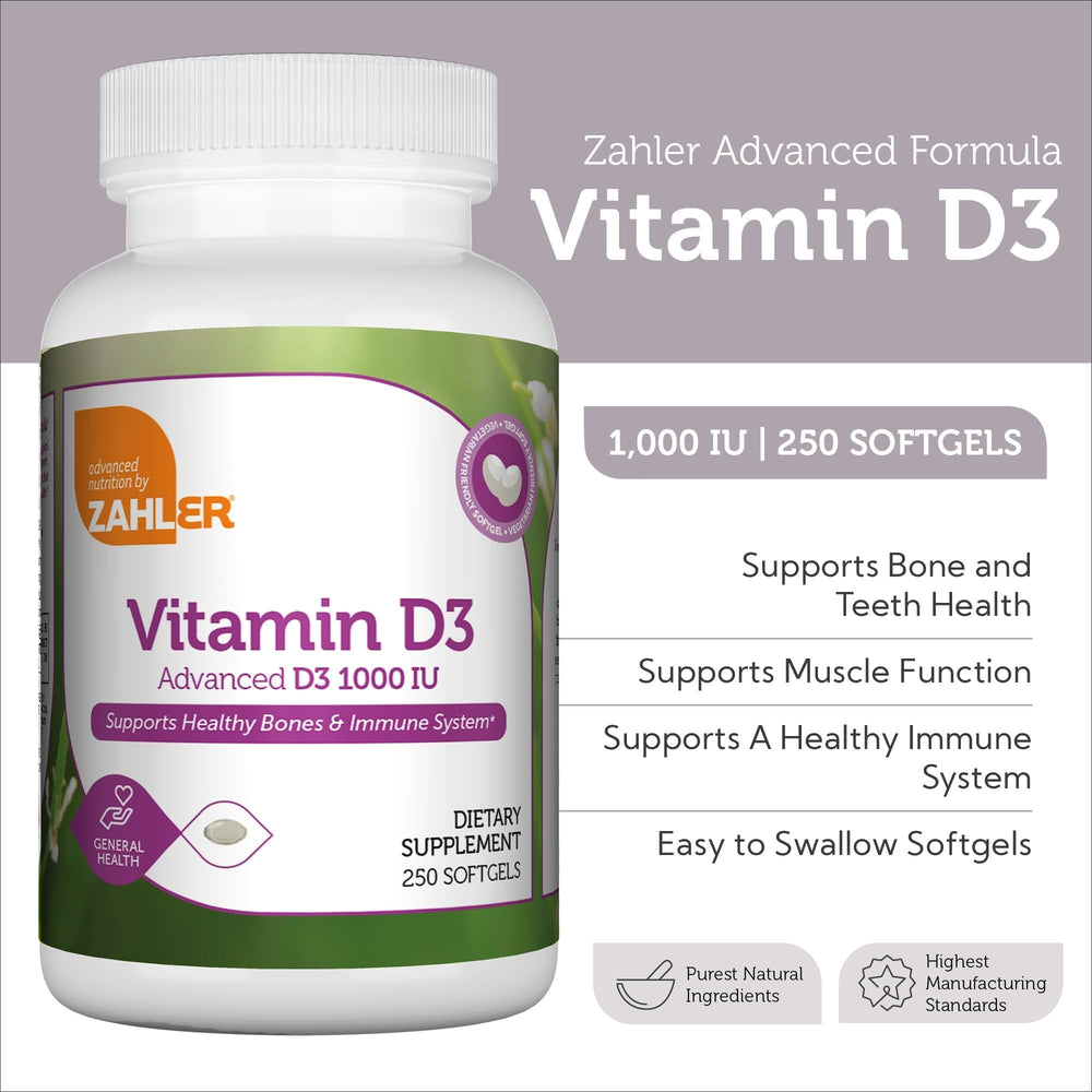 Vitamin D3 softgels are easy to swallow